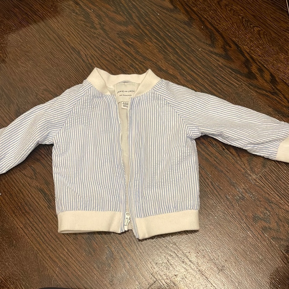 Janie and jack boys 6–12 months seersucker spring coat